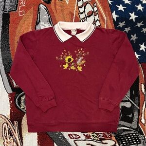 Vintage Adrian Delafield Sunflower Grandma Sweater (PM)